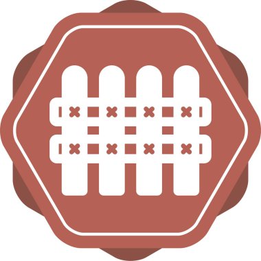 çit simgesi web basit illüstrasyon