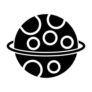 Gezegen simgesi, ağ basit illüstrasyon