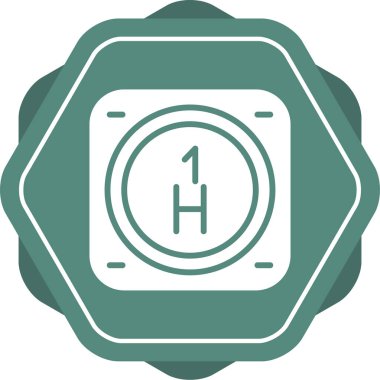 Hidrojen kimyasal element simgesi, basit satır biçimi