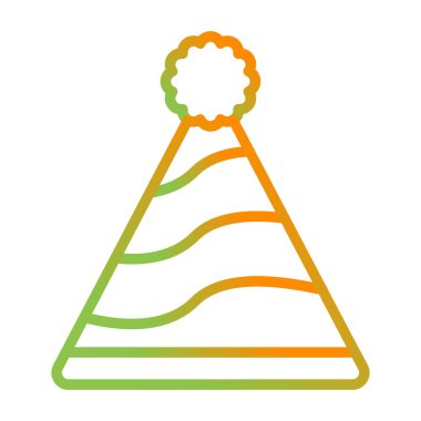 parti şapka web simgesi vektör illüstrasyonu
