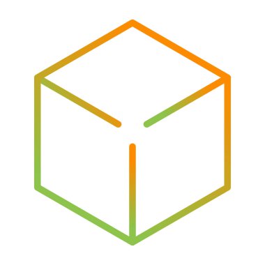 Küp. Web simgesi basit illüstrasyon