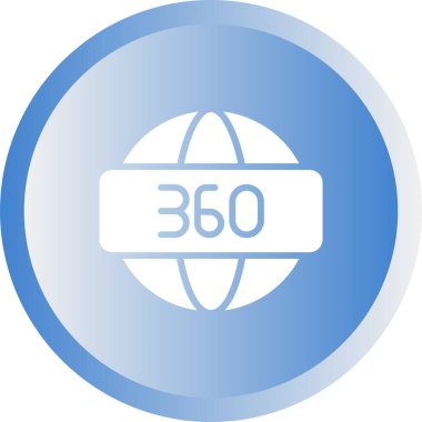 30 derece daire mavi vektör simgesi