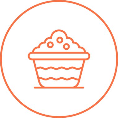 cupcake ikonu vektör illüstrasyonu