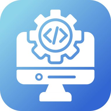 yazılım geliştirme simgesi, basit vektör illüstrasyonu