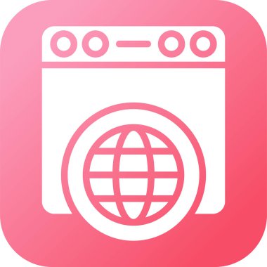 çamaşır makinesi simgesi. vektör illüstrasyonu