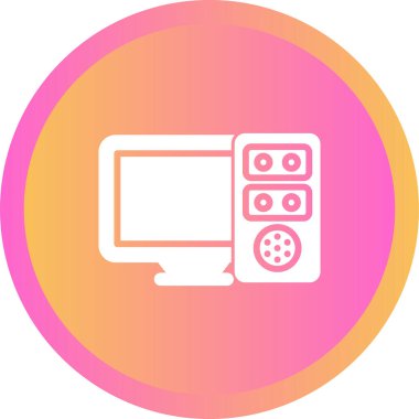 Bilgisayar. Web simgesi basit illüstrasyon