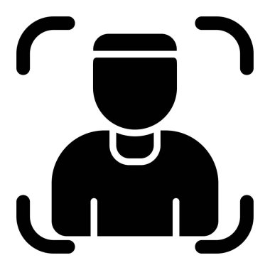 Doktor vektör ikonu. biçim düz sembol, siyah renk, yuvarlak açılar, gri arkaplan