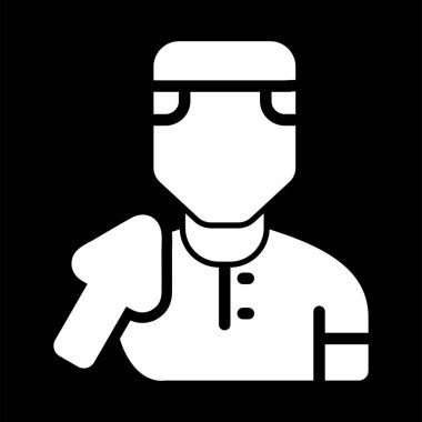 Hemşire simgesi, basit vektör çizimi