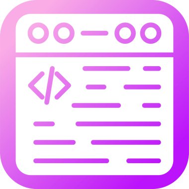 Kodlama. Web simgesi basit illüstrasyon