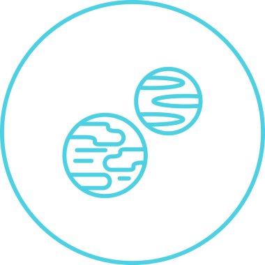 Gezegenler web simgesi vektör illüstrasyonu