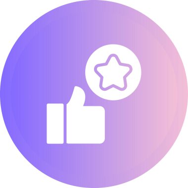 Başparmaklar Yukarı web simgesi, vektör illüstrasyonu