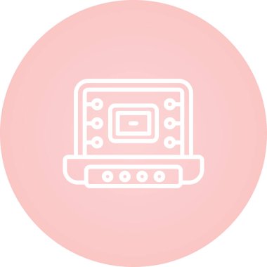 dizüstü bilgisayar simgesi, web basit illüstrasyon