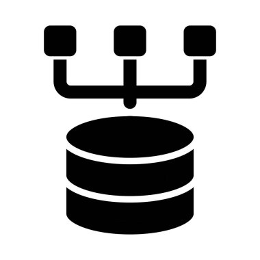 sunucu glyph vektör simgesi tasarımı