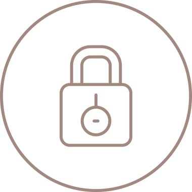 kilit web simgesi, vektör çizim