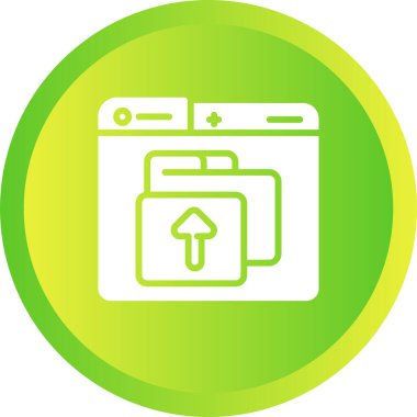 Dosya web simgesi vektör illüstrasyonunu yükle