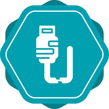 Kırık Kablo ağ simgesi vektör illüstrasyonu