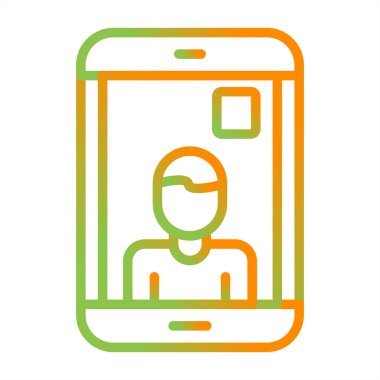 Cep telefonu simgesi, vektör illüstrasyonu