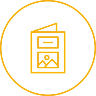 Broşür web simgesi vektör illüstrasyonu