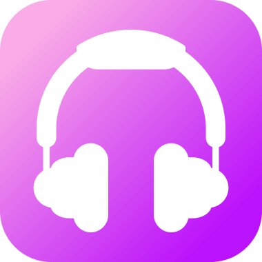 kulaklıklar web simgesi, vektör illüstrasyonu