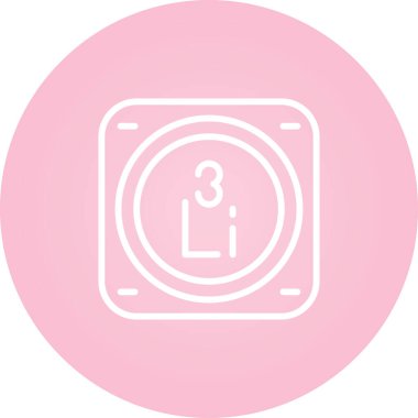 Lityum kimyasal element simgesi, basit satır biçimi