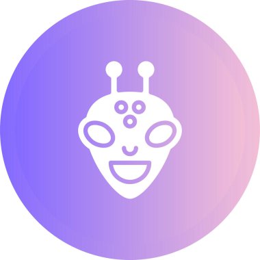 Benzersiz uzaylı vektör çizgisi simgesi