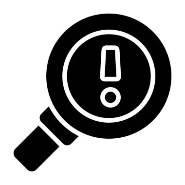 Ünlem işaretli büyüteç.