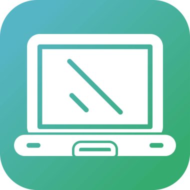 dizüstü bilgisayar simgesi, web basit illüstrasyon