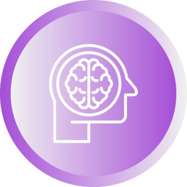 Beyin simgesinin vektör illüstrasyonu