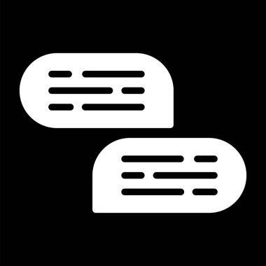 Konuşma balonu simgesinin illüstrasyon simge tasarım