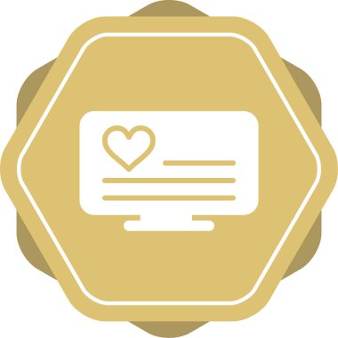 aşk rozeti vektör illüstrasyonuName