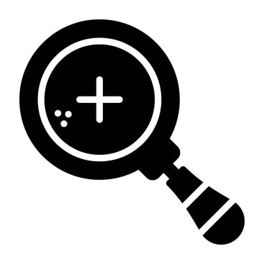 Büyüteç. Web simgesi basit illüstrasyon