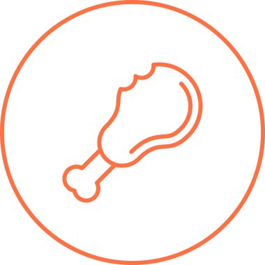 Tavuk budu ince çizgi ikonu, yiyecek ve içecekler, yiyecek işareti, vektör grafikleri, beyaz arka planda doğrusal desen. 10 saniye..