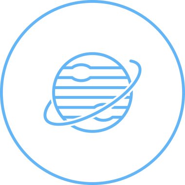 Gezegen simgesi, ağ basit illüstrasyon