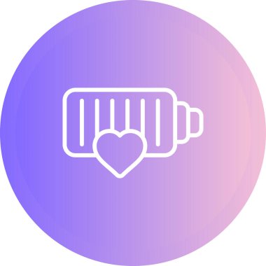 Bir kalp simgesinin vektör illüstrasyonu