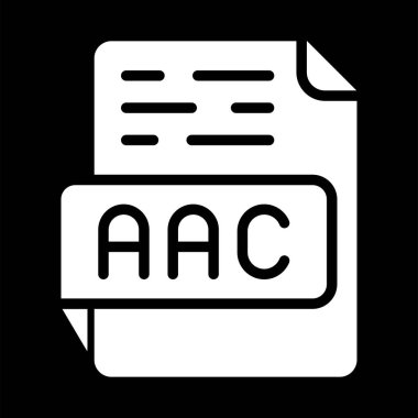 aac dosya biçimi vektör illüstrasyonu