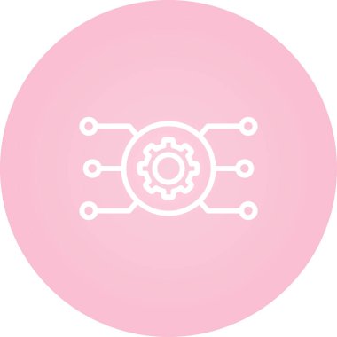 trend düz biçimli vektör ayarı simgesi