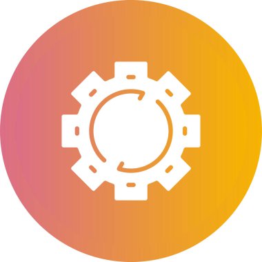 Bir dişli simgesini vektör çizim