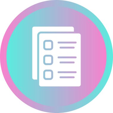 Kontrol listesi vektör simgesi modern basit illüstrasyon