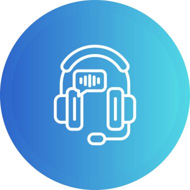 Modern kulaklık simge vektör çizim