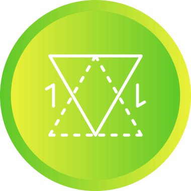 Yeşil üçgen simgesinin vektör çizimi