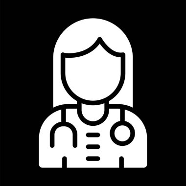 Doktor doktor simgesi, vektör illüstrasyonu