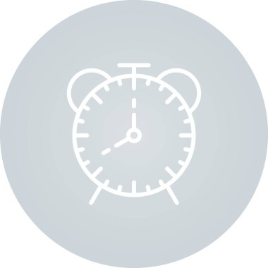 Alarm saat simgesi vektör illüstrasyonu