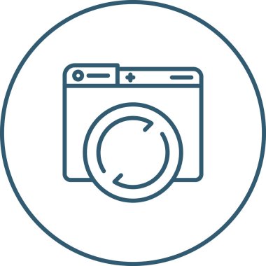 çamaşırhane ikonu vektör illüstrasyonu