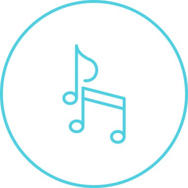 Vektör müzik simgesi illüstrasyonu