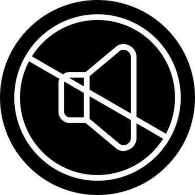 ses kapalý web simgesi, vektör çizim 