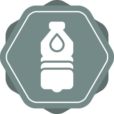 Su Şişesi Web simgesi, vektör illüstrasyonu 
