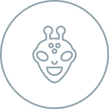 Benzersiz maske vektör çizgisi simgesi