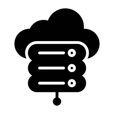 Bulut hesaplama simgesi vektör illüstrasyonu