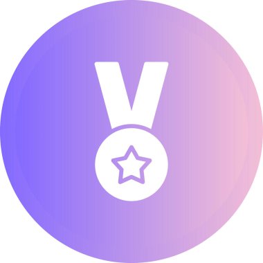 Madalya. Web simgesi basit illüstrasyon