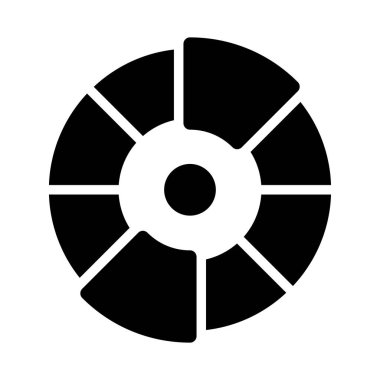 Pasta grafiği ikon vektörü. Pasta grafiği. izole edilmiş çizgi simgesi siyah illüstrasyon